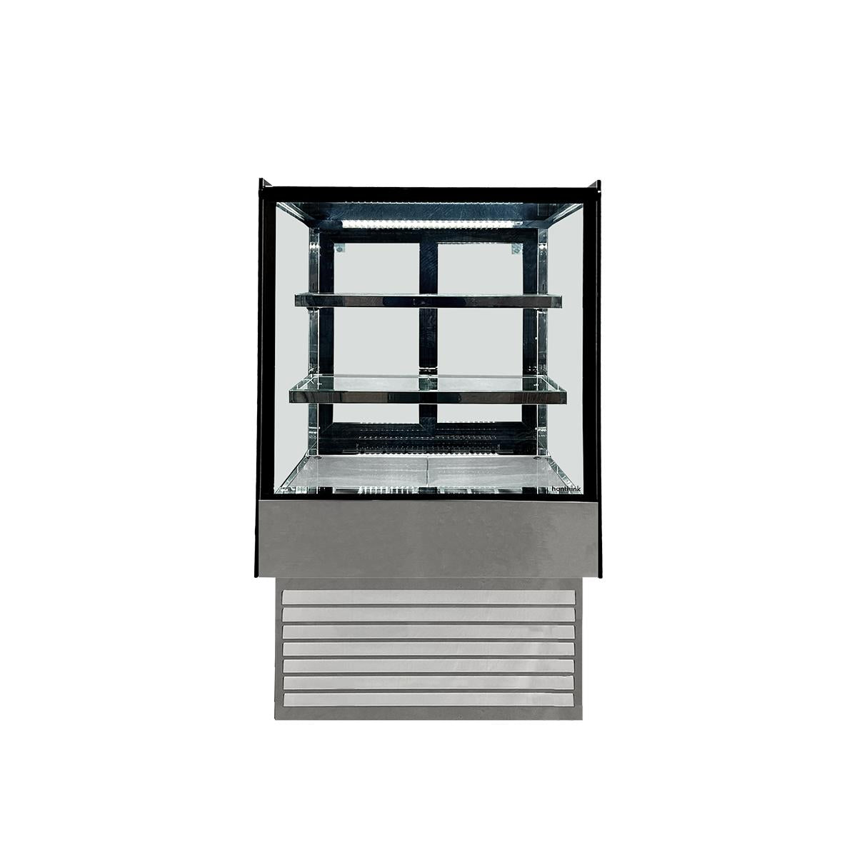 Vitrina Pastelera Rectangular Plateada Línea Market 700 x 700 x 1200 mm Norkalt