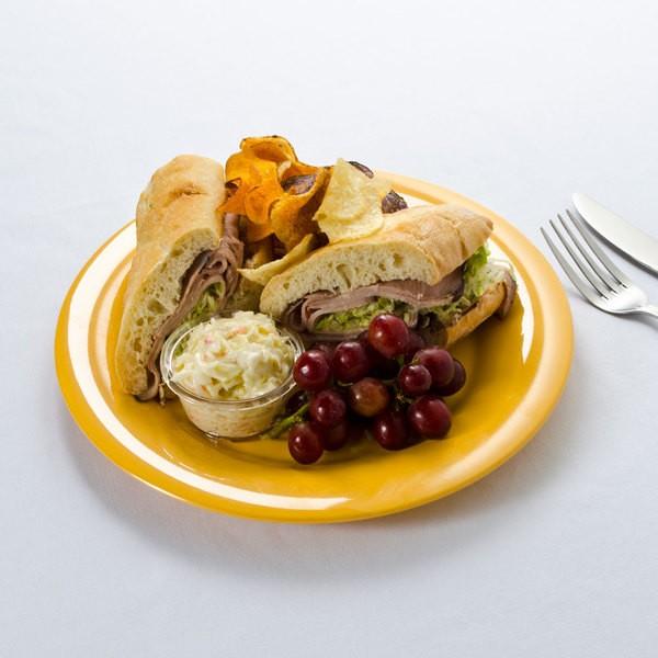 Set de 6 Plato De Policarbonato Amarillo 17 Cm