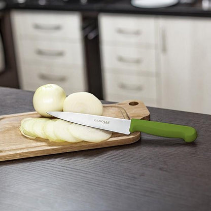 Cuchillo Medio Golpe 20 Cm Mango Verde Línea Durafio