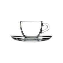 Taza Café Vidrio Lisa Con Plato 90 Cc