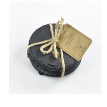 Set Posavasos Piedra Pizarra Redondos 4 Pcs