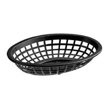 Canasto Polietileno Negro Oval 30x22xh4.5 Cm