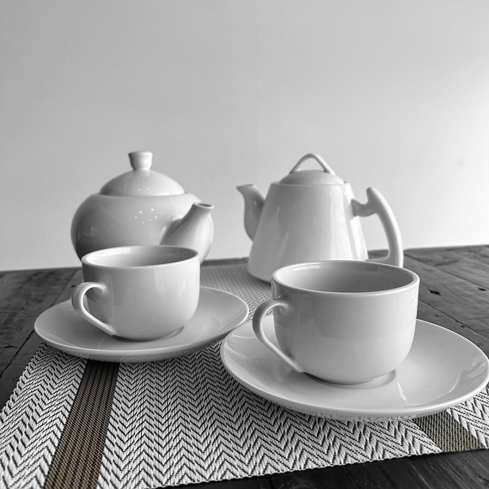 Set De Taza Y Plato De Te Porcelana 220Cc Línea Padua