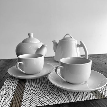 Set De Taza Y Plato De Te Porcelana 220Cc Línea Padua