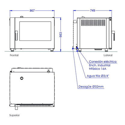 Horno Combinado Movair 5Gn 1/1 MTE5XW_R