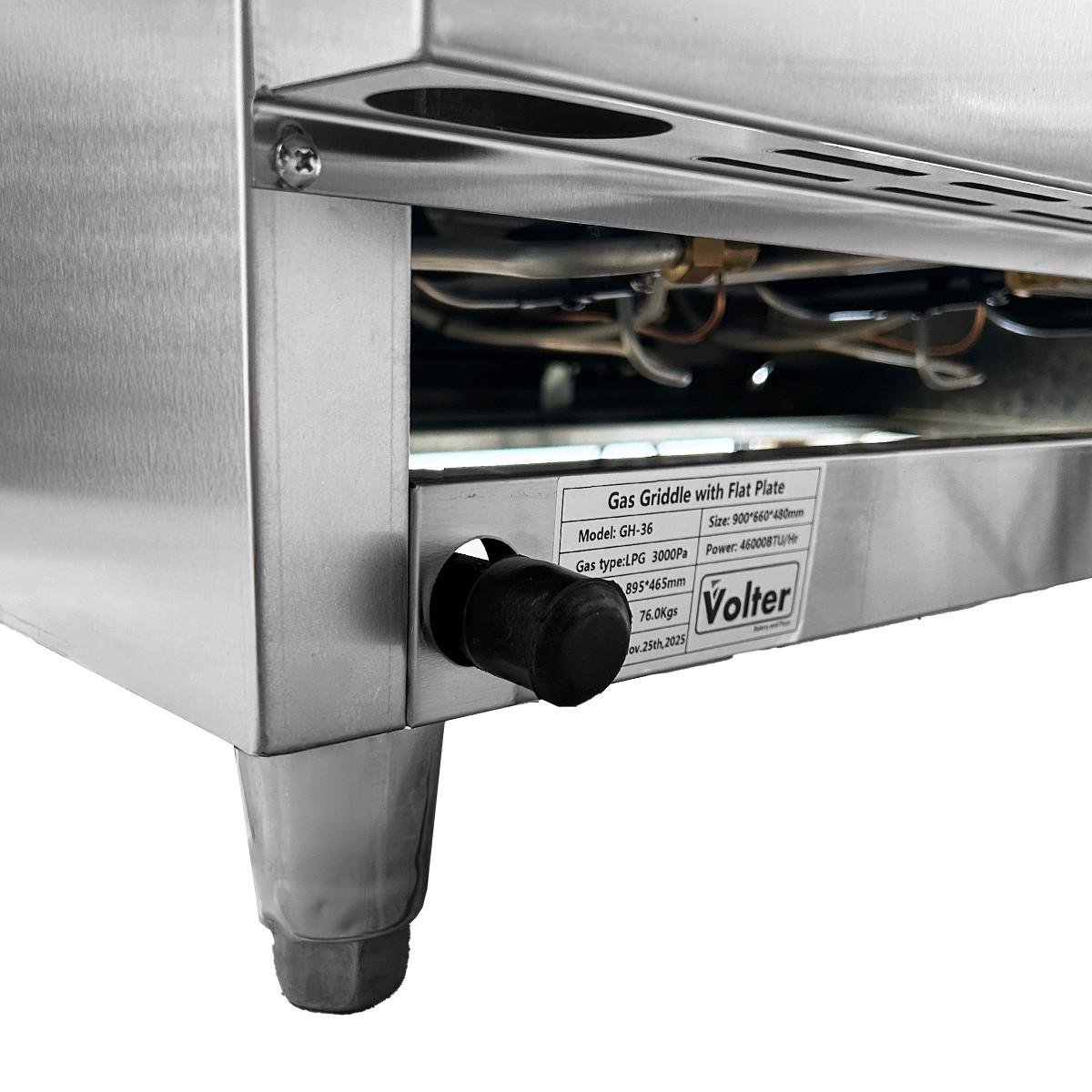 Plancha a Gas Cromo Modelo GH-24 Volter