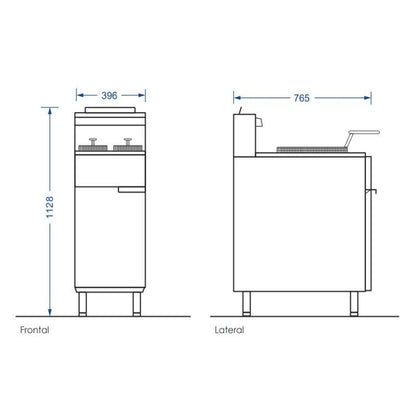 Freidora A Gas 18 Litros Modelo ATFS-40
