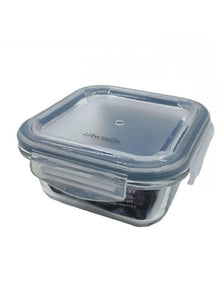 Contenedor Hermético Vidrio Cuadrado 310 Ml