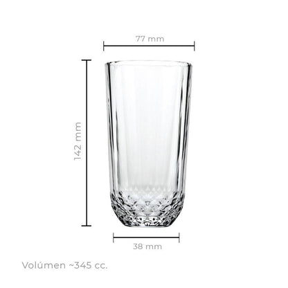 Set De 6 Vasos Refresco 345 Cc Línea Diony