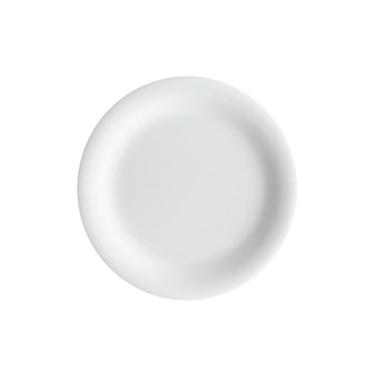 Plato Melamina Redondo Borde Ancho Blanca 14 Cm Línea Clásica