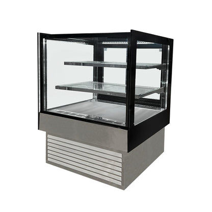 Vitrina Pastelera Rectangular Plateada Línea Market 900 x 700 x 1200 mm Norkalt