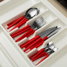 Set 24 Cubiertos Rojo Con Rallador