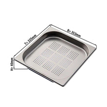Contenedor Gastronómico Acero Inoxidable Perforado GN 2/3 x 4 Cm Linea Premium