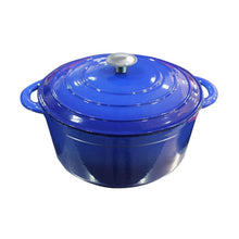 Olla Hierro Fundido Redonda Azul 36x29x12.5 Cm