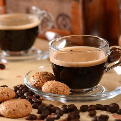 Taza Café Vidrio Lisa Con Plato 90 Cc