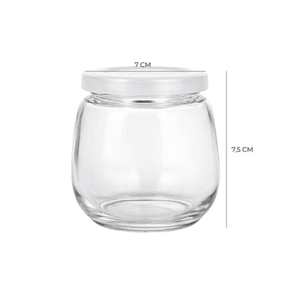 Pack De 6 Frasco De Vidrio 200Cc Tapa Hermética Plastica