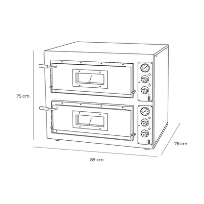 Horno De Pizza 2 Camara 450 Grados Electrico Volter
