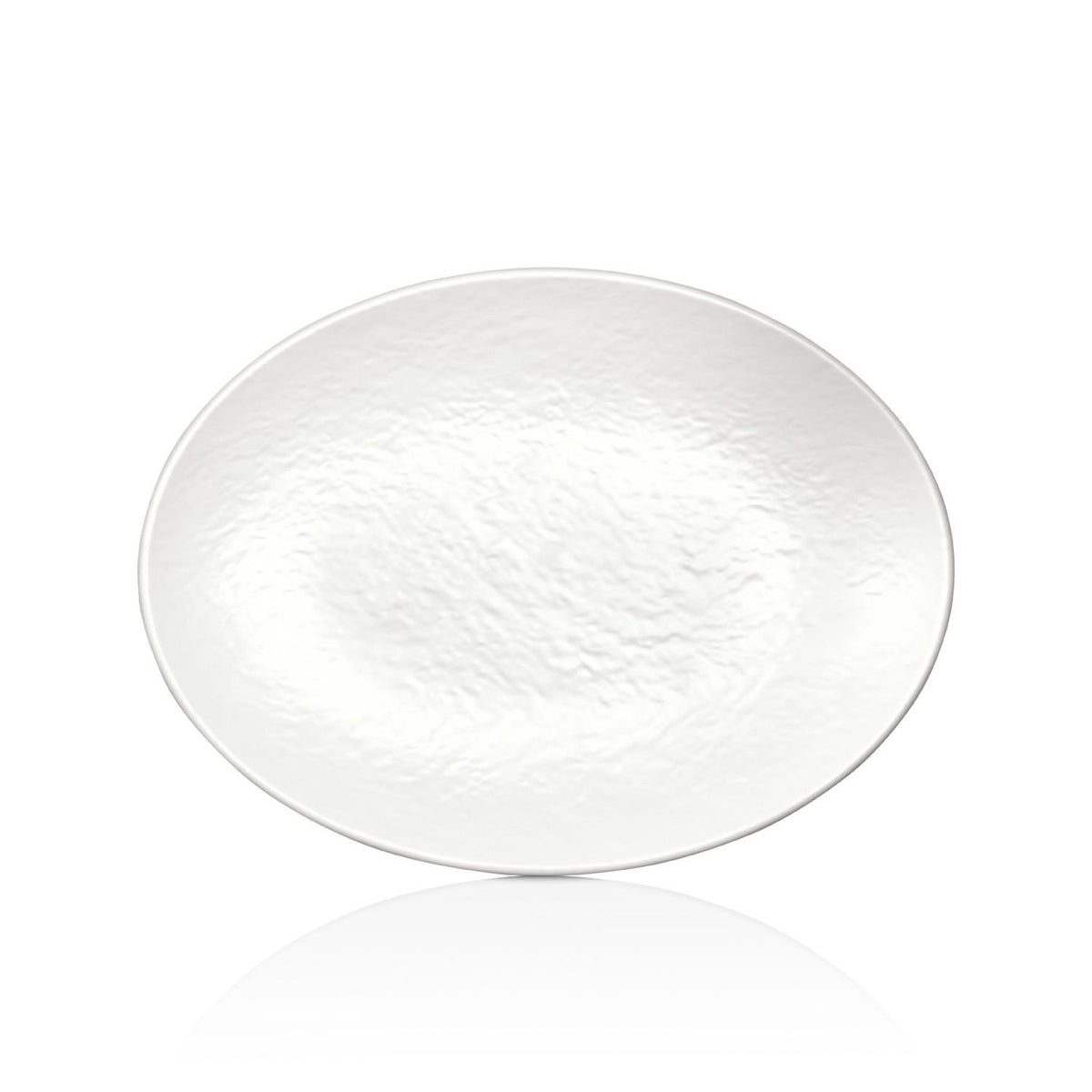 Plato Melamina Ovalado Blanca 30x22.3 Cm Línea Tilda