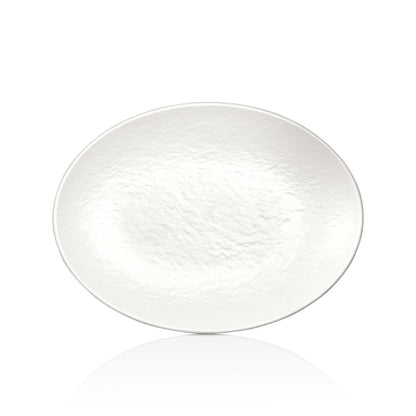 Plato Melamina Ovalado Blanca 30x22.3 Cm Línea Tilda