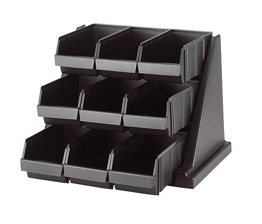 Rack Condimentos 9 Compartimientos Negro