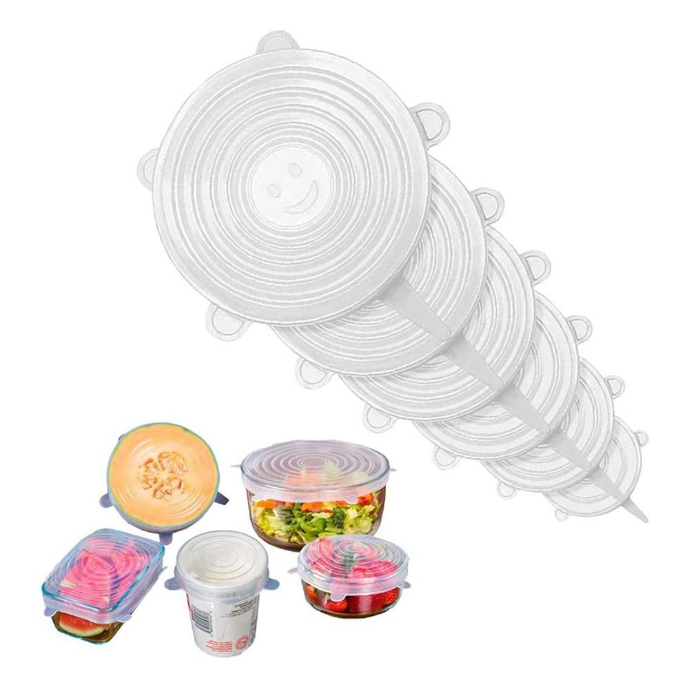 Tapas De Silicona Reutilizable Ajustable Flexible