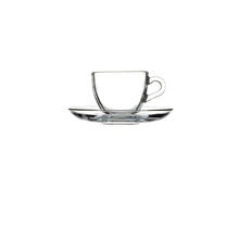 Taza Té Vidrio Lisa Con Plato 215 Cc