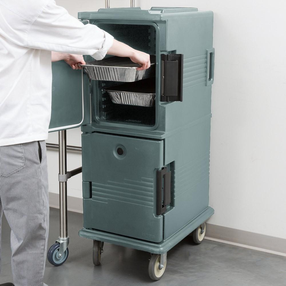 Contenedor Isotérmico Profesional Cambro UPC800 Azul Pizarra con Ruedas