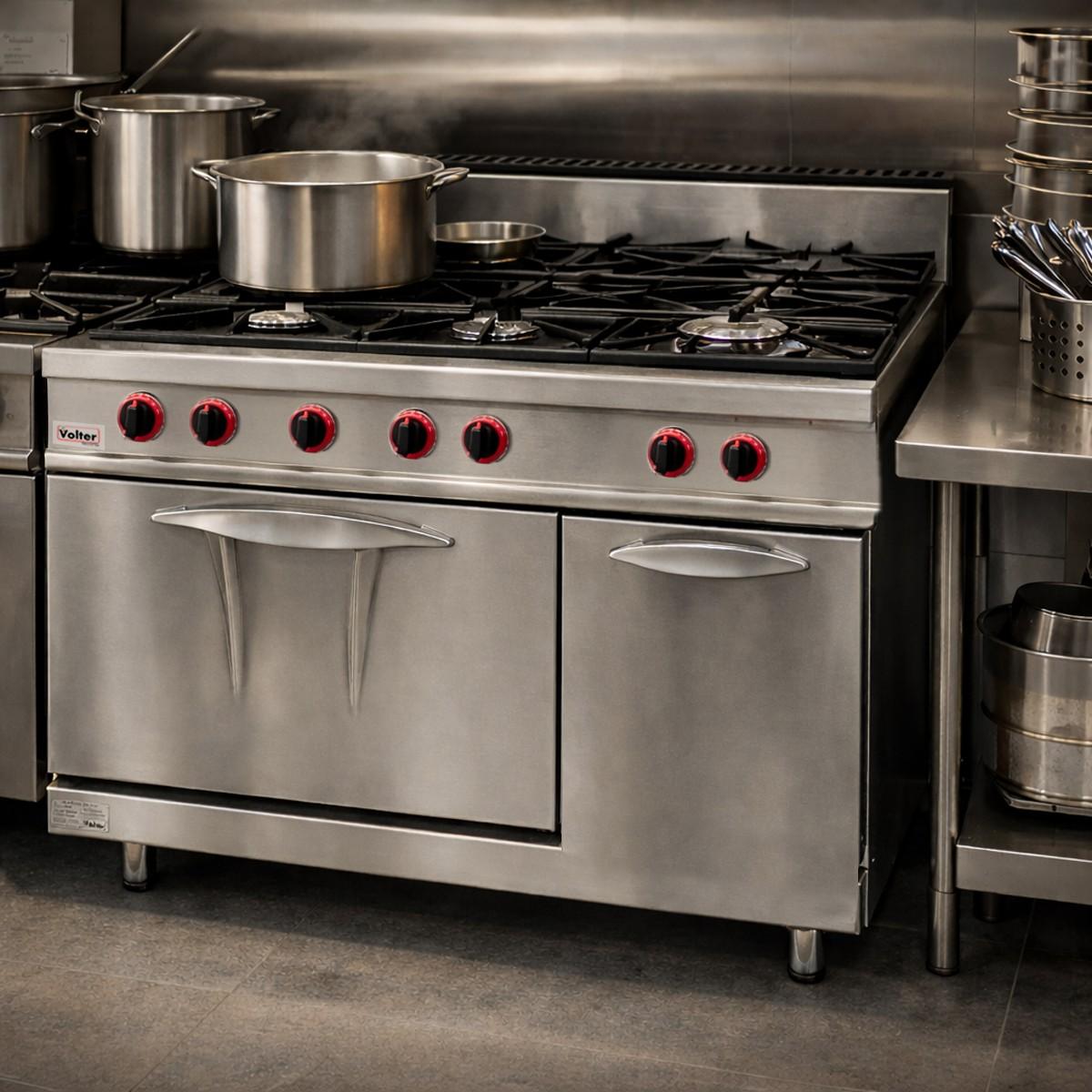 Cocina 6 Platos Gas Con Horno Linea 700 Volter