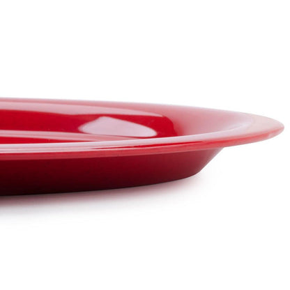 SET DE 3 PLATO OVALADO ROJO 28 CMS.