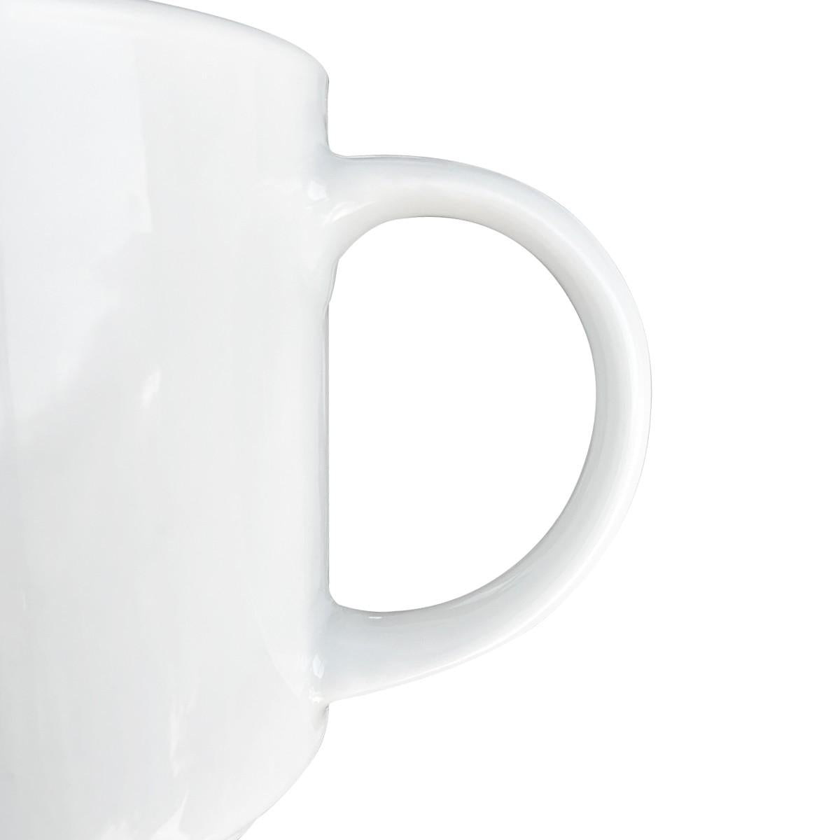 Set 6 Mug Porcelana Blanco 500 Ml Línea Padua