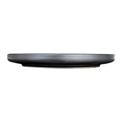Plato Principal Cerámica Rustica 27 Cm Negro Línea Oslo