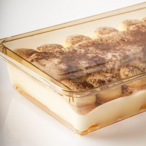 SET DE 50 CONTENEDOR TIRAMISU POSTRE CON TAPA PS POLIESTIREN