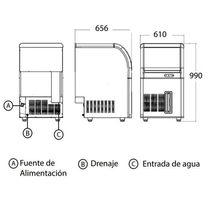 Maquina De Hielo ZBY-60 Crescent