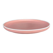 Set De 4 Plato Principal Ceramica Rustica 27 Cm Rosado Linea