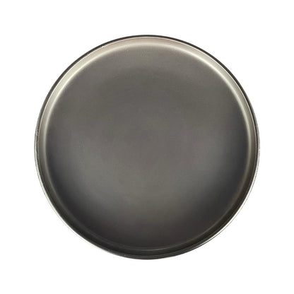 Plato Principal Cerámica Rustica 27 Cm Negro Línea Oslo