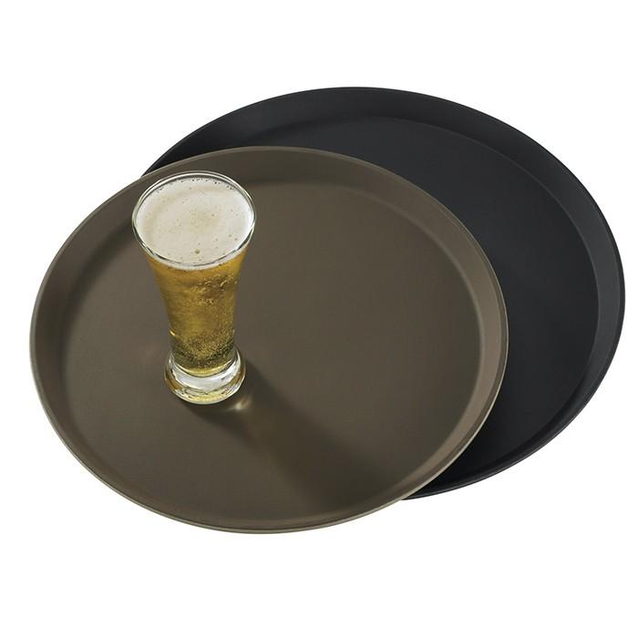 Bandeja Redonda Antideslizante 40.5 Cm Negra Treadlite