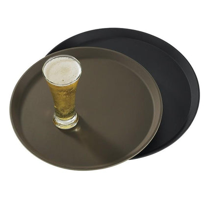 Bandeja Redonda Antideslizante 40.5 Cm Negra Treadlite