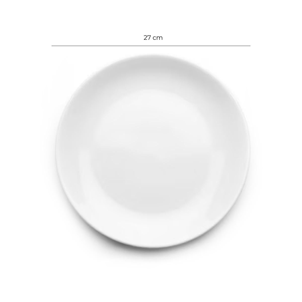 Set de 6 Platos Porcelana Principal 27 Cm Coupe Línea Padua