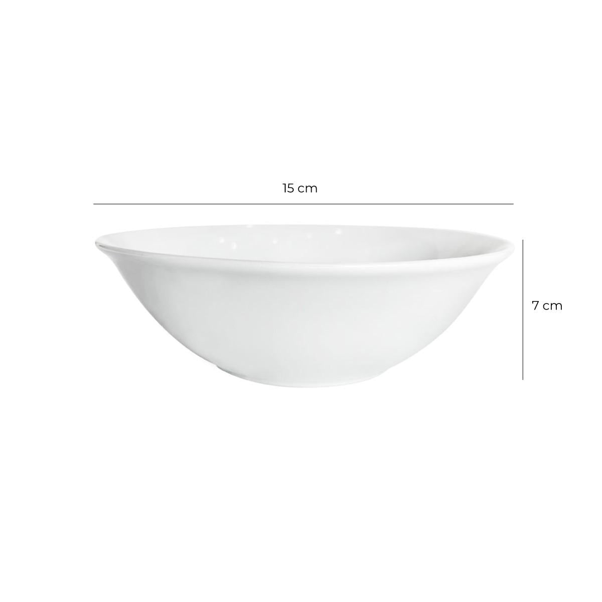 Set 6 Bowls Pocillo Porcelana 15 Cm Línea Padua