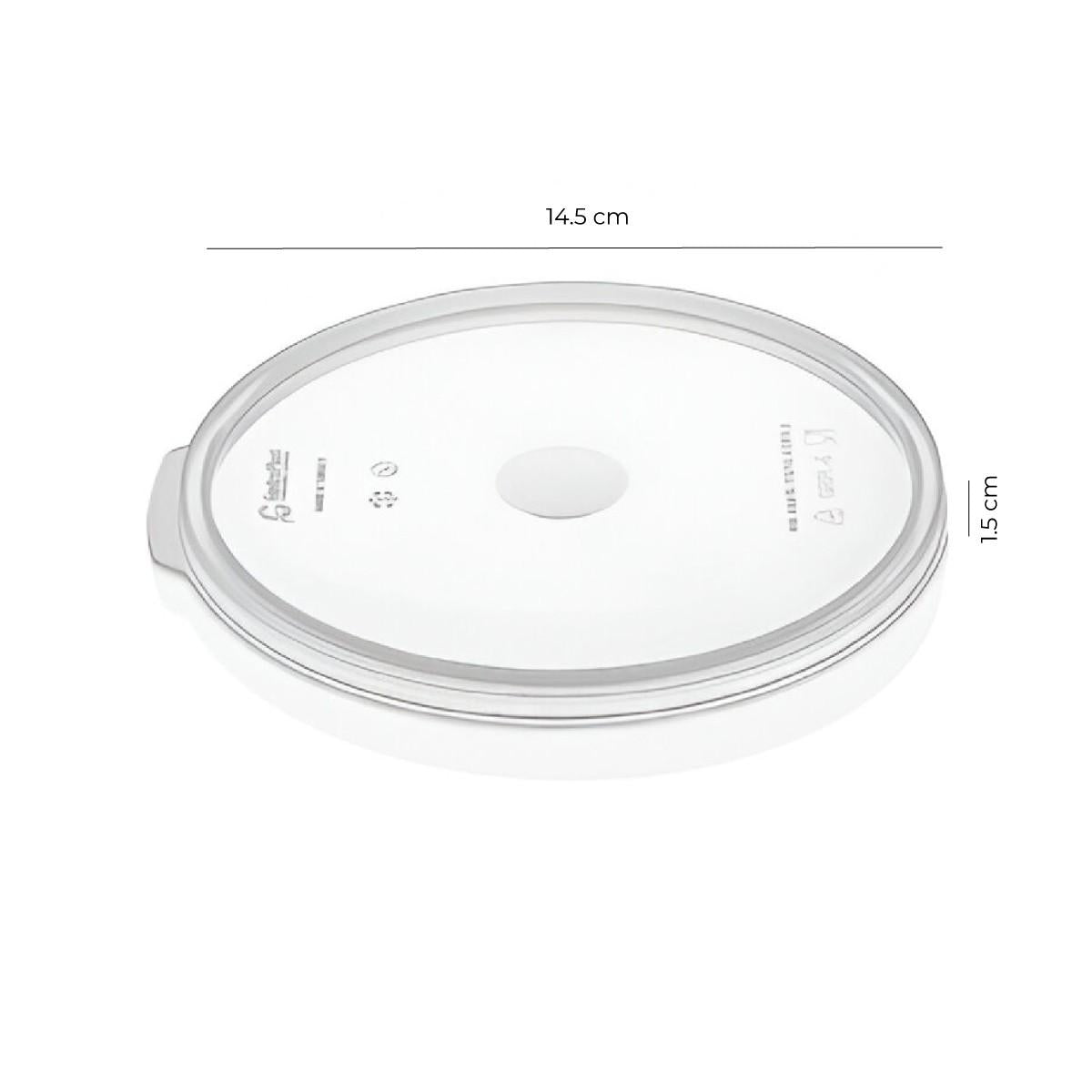Tapa Redonda Transparente Para Recipiente 0.95 Litros