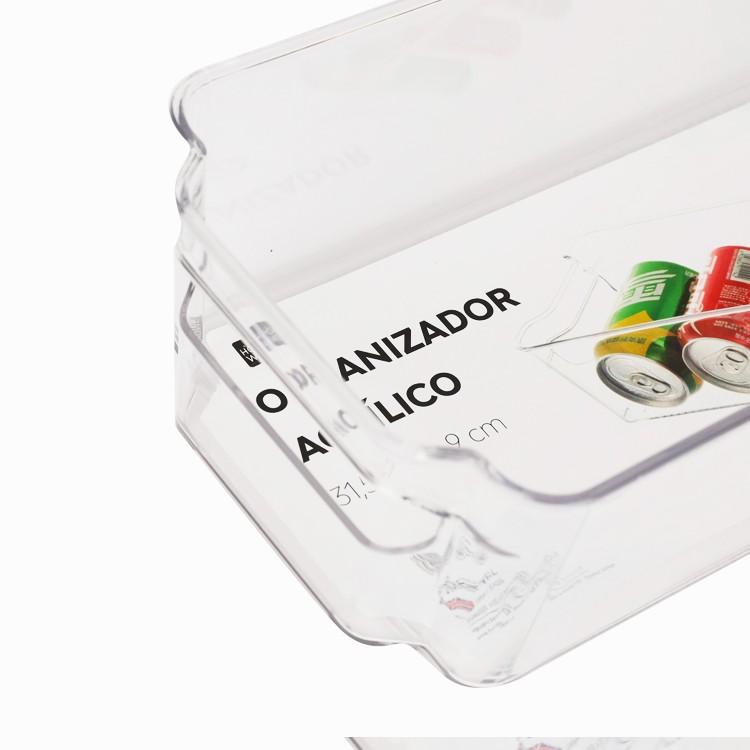 Organizador Acrílico Para Refrigerador 31.5 x16 x9 Cm