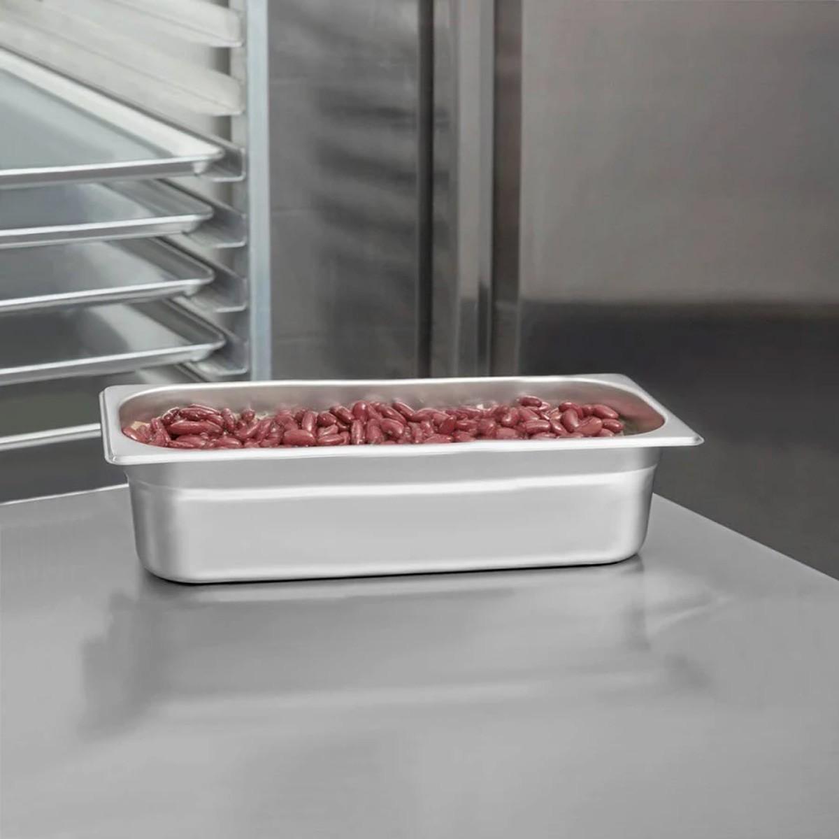 Contenedor Gastronómico Acero Inoxidable Gn 2/4x10 Cm Linea Premium