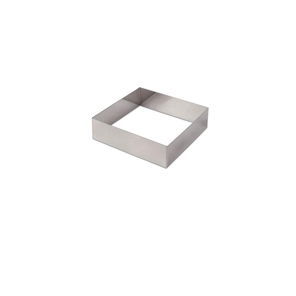 Molde Cuadrado Acero Inoxidable 10 X 10 X 4 Cm
