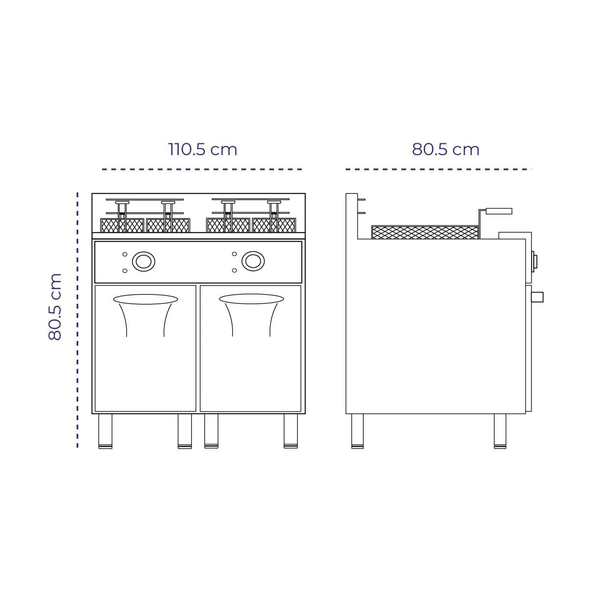 Freidora Eléctrica Doble Modelo EF-28L Volter