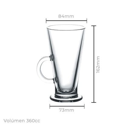 Taza De Vidrio Línea Columbian 360 Cc