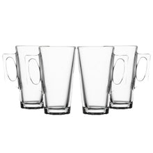 Set De 4 Tazas Vidrio Con Aza 385 Cc Linea Vela