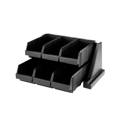 Organizador Condimentos 6 Compartimentos Negro