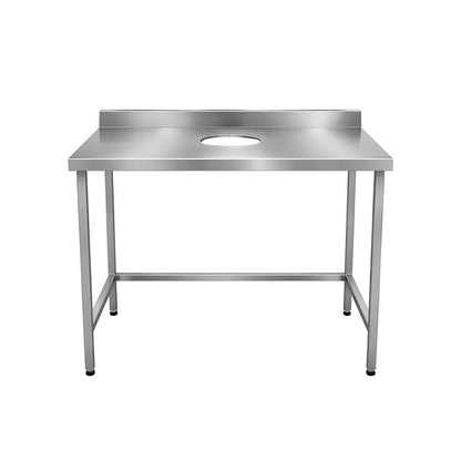 Mesón Desconche Acero Inoxidable 120X60X85 Cm