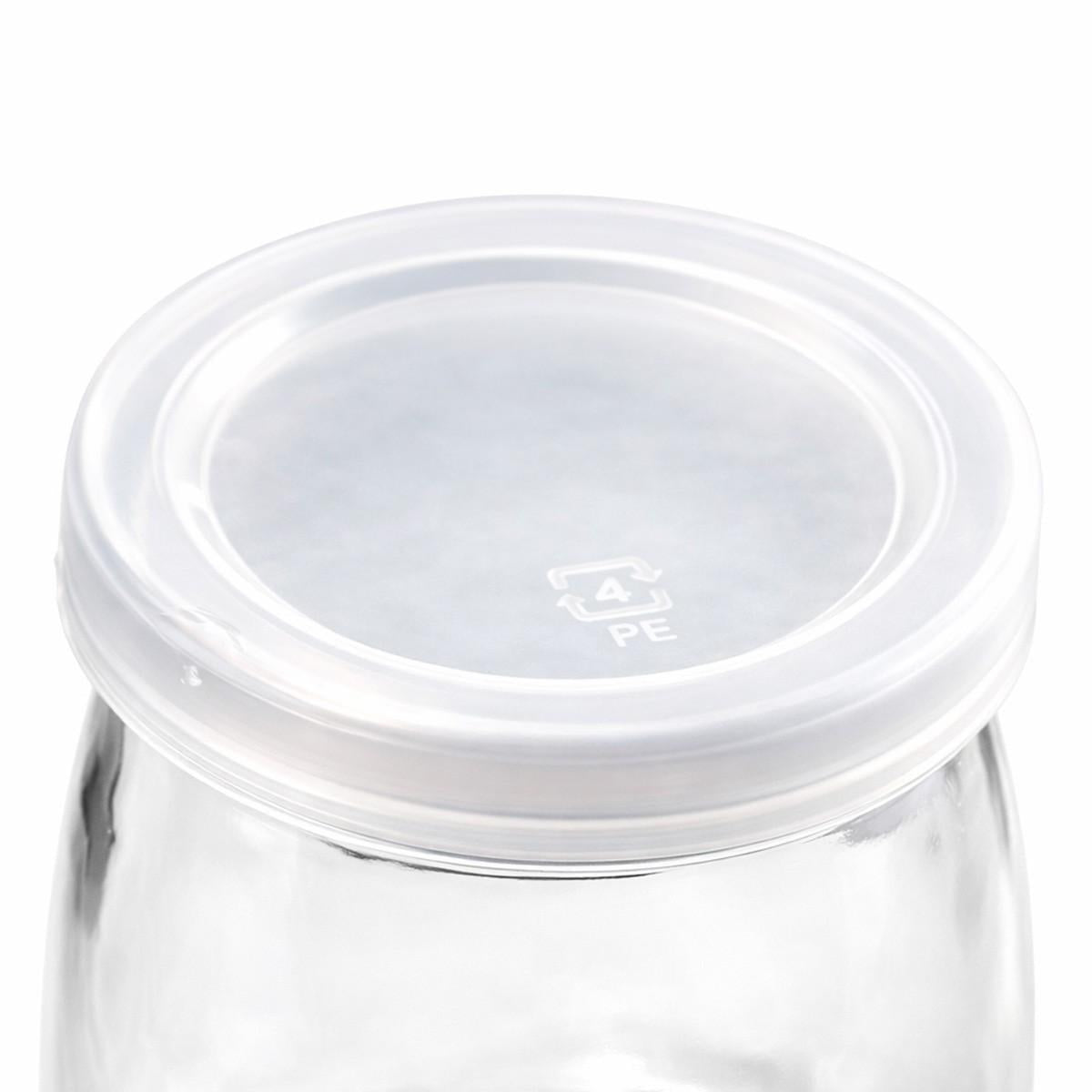 Pack De 6 Frasco De Vidrio 200Cc Tapa Hermética Plastica