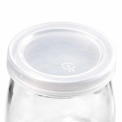 Pack De 6 Frasco De Vidrio 200Cc Tapa Hermética Plastica